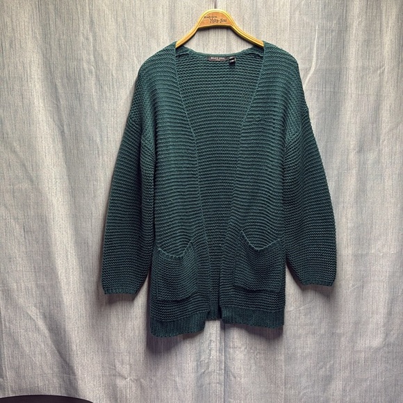 Brave soul Women's Teal Open-Front knit Sweater size XS - Picture 2 of 9